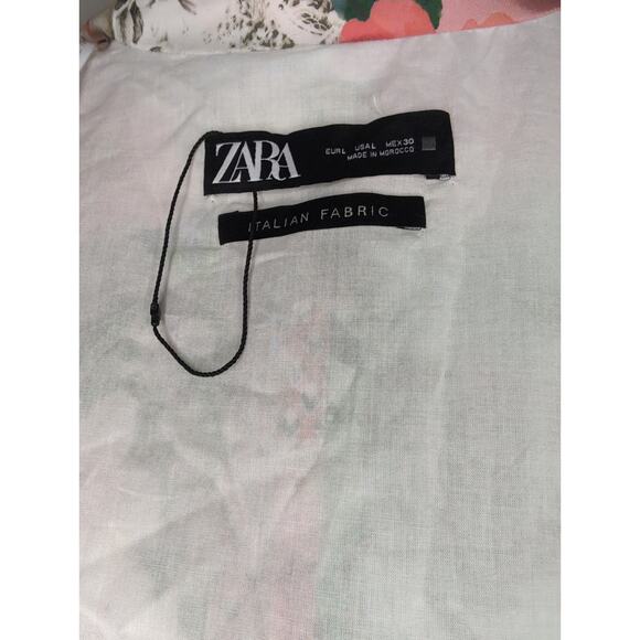 Zara Italian floral paisley tropical patchwork cardigan cover up lg - Picture 7 of 10